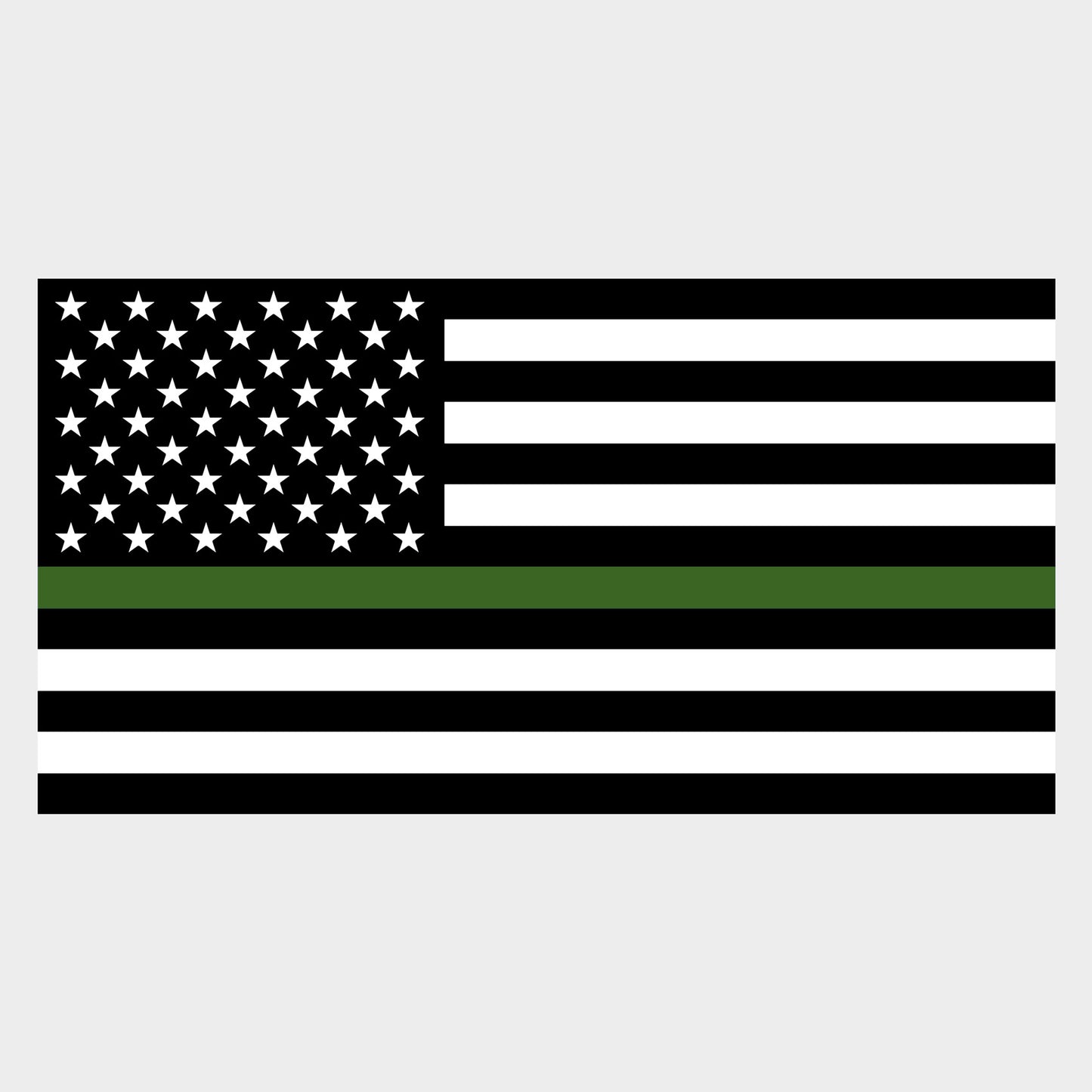Green Line Flag Vehicle Magnet