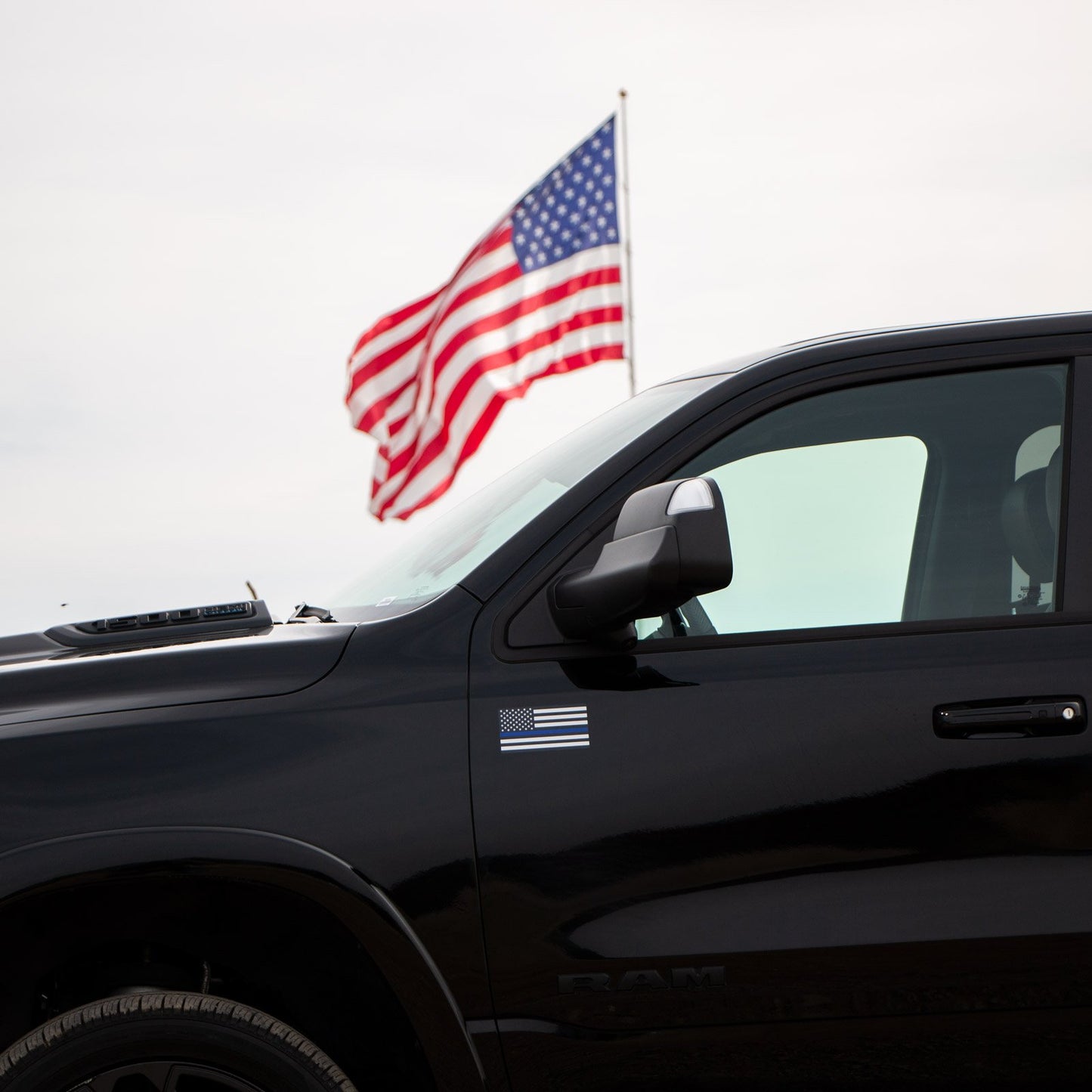 Blue Line Flag Sticker Decal