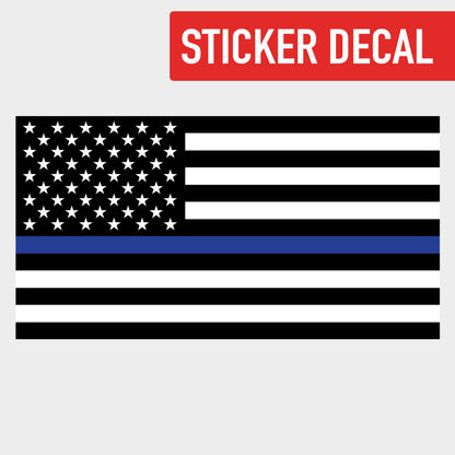 Blue Line Flag Sticker Decal